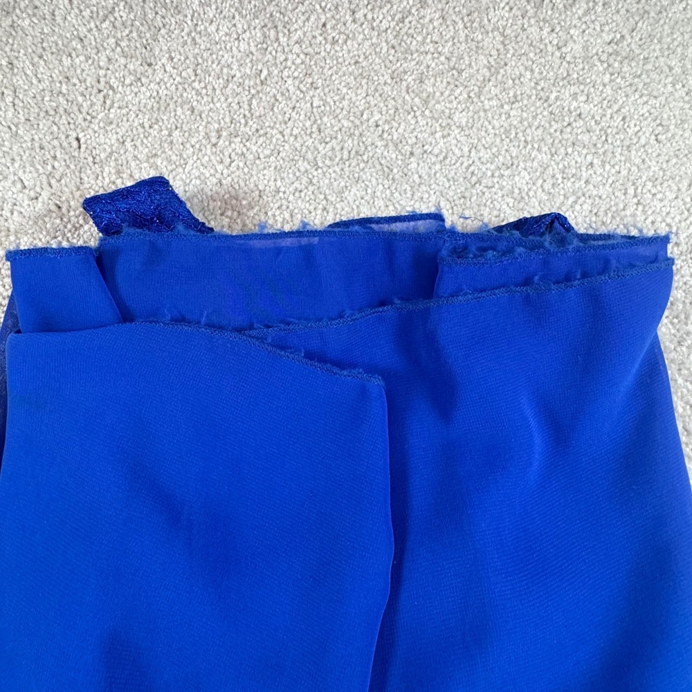 Speechless Kids Royal Blue Lace Rhinestone Romper Maxi Dress Sz 12 SC224D23H908 - Picture 9 of 9